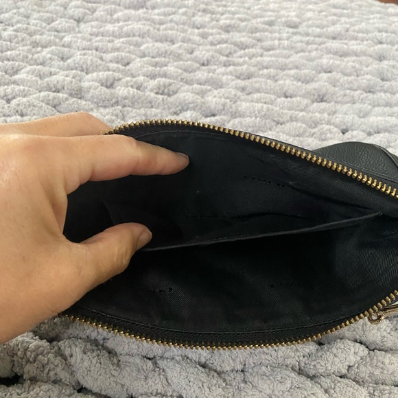 Coach Dark Green Leather Shoulder Bag with Gold Chain - Picture 4 of 6